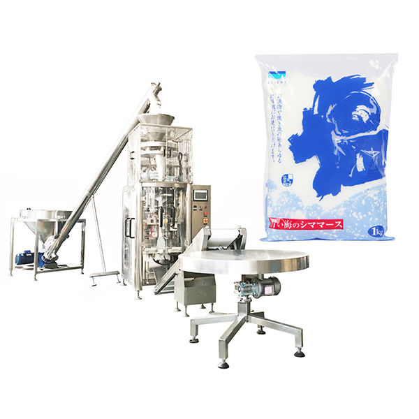 Вертикальна форма заливає машину з об'ємною чашкою для солі